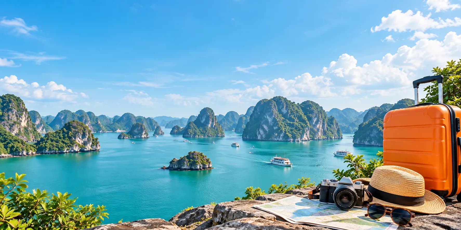 Hành trình du lịch Việt Nam và thiết bị sáng tạo nội dung